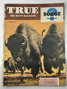 True - The Man's Magazine - Dec 1951 - Buffalo Hunting - Russian Spy - No Back - Picture 1 of 2