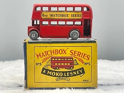 1950's Moko Matchbox Lesney #5A London bus,N,Mint in B boxAll original - Image 1 of 4