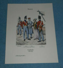 Richard Knotel Military Uniform Print Hanover Landwehr 1815-1816