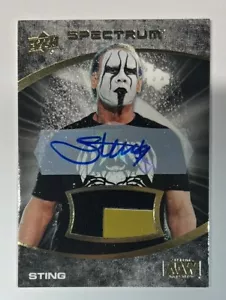 2021 Upper Deck AEW Spectrum Autograph #38 STING Auto Gold /10 Patch Relic Worn - Picture 1 of 3