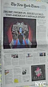 Donald Trump Inauguration Special The New York Times 1/21/2017 🤑 - Picture 1 of 3