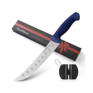 Butcher Knife for Meat Cutting, Curved Cimeter Knife 9 Inch Comfort... Fast Ship - Picture 1 of 7