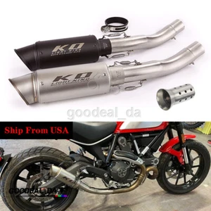 For Ducati Monster 797 Scrambler Icon Classic Exhaust 51mm Muffler Link Mid Pipe - Picture 1 of 12