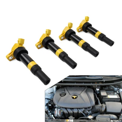 New 4Pcs Ignition Coil UF651 For Hyundai Elantra Tucson For Kia Forte Soul - Image 1 of 4