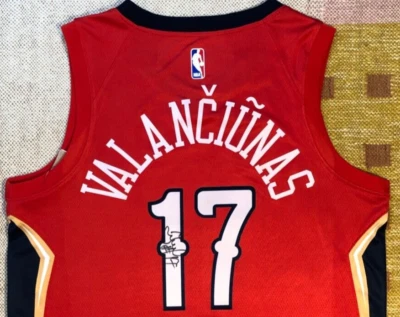 Jonas Valanciunas Signed Autograph New Orleans Pelicans NBA Jersey - Image 1 of 4