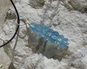 Pendentif, argent, aigue-marine - Imagen 1 de 8