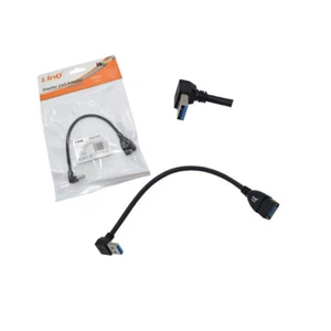 MINI PROLUNGA ANGOLARE 90° CAVO USB AM/AF VERSO BASSO Utile Chiavetta Autoradio - Foto 1 di 1