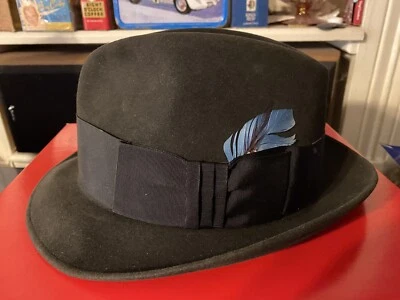 Sombrero fedora vintage Knox New York Deep Green 6 7/8 Foto 1 de 4