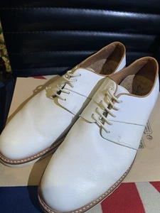 ZIGN Shoes White Leather Mens UK 11 cork insole - Picture 1 of 12