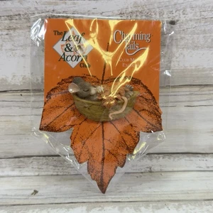 Charming Tails MACKENZIE SLEEPING IN WALNUT SHELL Lapel Pin - Picture 1 of 3