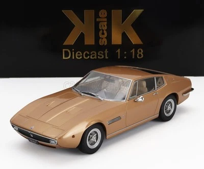 MODELLINO AUTO STATICO KK MASERATI GHIBLI COUPE 1969 ORO MODELLISMO SCALA 1/18 - Immagine 1 di 4