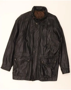 CANDA Mens Leather Jacket EU 54 2XL Black Leather DN28 - Picture 1 of 3