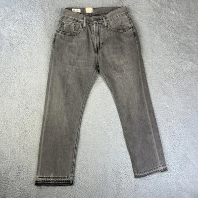 Levis Jeans Mens 28x26 Gray Denim Pants 551 Z Premium Straight Raw Hem Big E NEW - Image 1 of 4