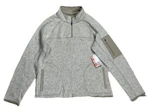 Neu Bass Outdoor Damen Quarter Zip Fleecepullover Gr. M Pullover Jacke beige - Bild 1 von 11
