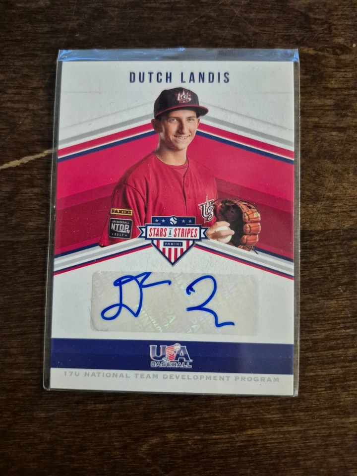 2018 Panini USA Stars & Stripes Dutch Landis Autograph #/184 - Image 1 of 2