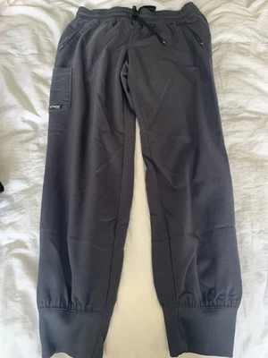 NWT Grey’s Anatomy Barco  Scrub Pants Joggers Medium Spandex Stretch Steel - Image 1 of 3