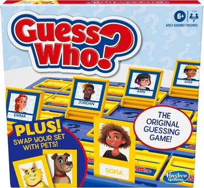 Hasbro Gaming ¿Adivina quién? Juego de mesa, con cartas de personas y mascotas, el...  Foto 1 de 4