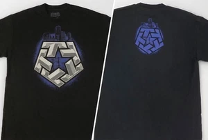 Tribal Gear San Diego Cityscape Logo T-Shirt SZ LG Black Blue Graffiti Y2K - Picture 1 of 12