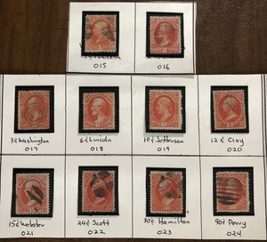 Estados Unidos O15-O24 Funcionarios Departamento del Interior Usado y Como Nuevo Bisagras - Imagen 1 de 3