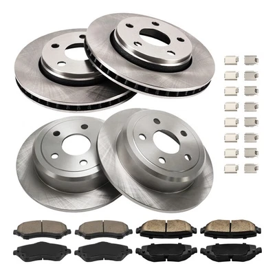 Kit de rotor de freno y pastillas para Jeep Wrangler 2007-2017 y Jeep Wrangler JK 2018 Foto 1 de 4