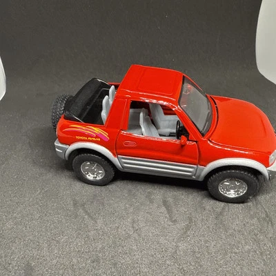 1990’s Red Toyota RAV4 Cabriolet 1:32 Diecast Friction SUV - Image 1 of 4