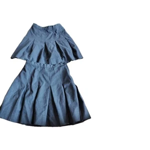 School Uniform Becky Thatcher Elderwear Gray Skirt Adjustable Pocket 6.5 2p - Picture 1 of 7