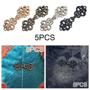 5x Cloak Clasp Fasteners Buckle Elegant Vintage Design Decorative Swirl Flower - Picture 1 of 26
