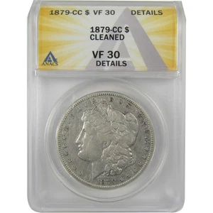 1879 CC Morgan Dollar VF 30 Details ANACS Silver $1 Coin SKU:I21251 - Picture 1 of 4