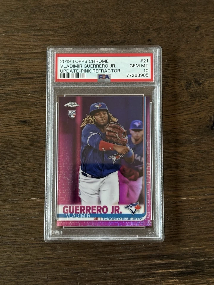 Atualização 2019 Topps Chrome Vladimir Guerrero Jr. Refrator rosa PSA 10 - Imagem 1 de 2