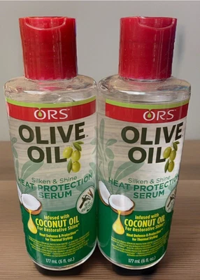 2PC Olive Oil Heat Protection Hair Serum infused with Coconut Oil fo Restorative - Image 1 of 4