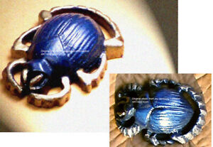 2 The Mummy Prop Beetles, Blue Gold, From City of Hamunaptra