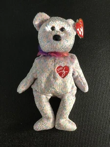 Ty Beanie Baby 2001 SIGNATURE BEAR - Mehrfarbig mit reflektierenden Sprenkeln - NEU!!! - Bild 1 von 3