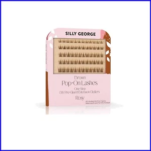 Vegan & Cruelty-Free Pre-Glued Brown Lashes - 60 DIY Faux Extension Clusters - Picture 1 of 11