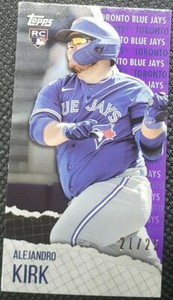 ALEJANDRO KIRK 2021 Topps Rip Card MINI RC Purple Parallel SP #21/25 Blue Jays