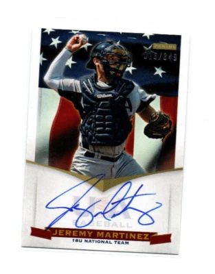 2012 USA Baseball 18U National Team Signatures #11 Jeremy Martinez /349 - Image 1 of 3