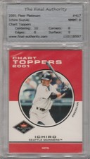 2001 FLEER PLATINUM #417 ICHIRO SUZUKI ROOKIE RC MARINERS FINAL AUTHORITY NRMT 8