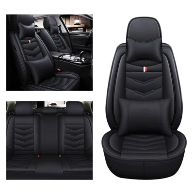 Car Seat Covers for Jaguar 5-Seats Leather Protection Cushion Black 0088 luxury Foto 1 de 4