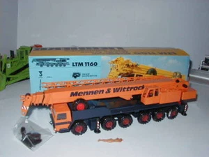 LIEBHERR LTM 1160 AUTOGRU UOMO & WITTROCK ALBERO IN METALLO #2082 CONRAD 1:50 IMBALLO ORIGINALE - Foto 1 di 1