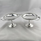Pair Of Good Quality Antique Sterling Silver Comport Dishes