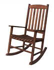 Mainstays Outdoor Wood Porch Rocking Chair, Dark Brown Color, Weather Resistant