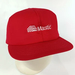 Mastic Hat Cap Swingster Construction Foam Snapback Red USA Vtg - Picture 1 of 6