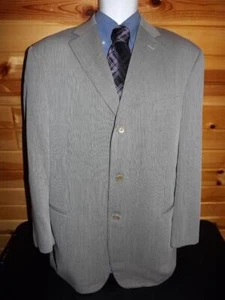Vestimenta Fatto A Mano 46L Brown Ribbed Wool Three-Button Closure Sport Coat - Picture 1 of 7