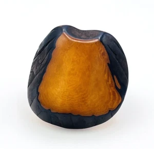 Handcrafted Artisan Chunky Tagua Nut BOHO Ring Size 6.5 - Picture 1 of 10