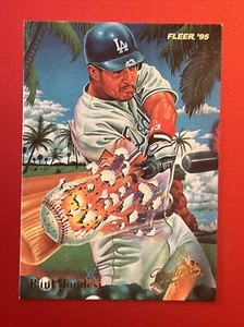 1995 Fleer Pro-Visions Insert Raul Mondesi #2 Los Angeles Dodgers Baseball Card