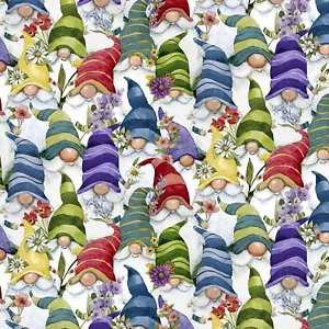Wilmington Prints - Gnome-Grown - Packed Gnomes - Multi - Picture 1 of 8