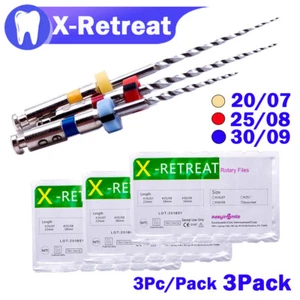 3Pk Endo X-Retreat File Dental Root Canal File Endodontic Rotary File7/8/9 taper - Picture 1 of 12