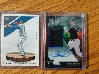 2020 Spectra Prizm Zack Collins RC Jersey Auto /199 & VLADIMIR GUERRERO JR - Image 1 of 4