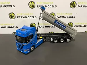 MARGE MODELS 1:32 SCALE SCANIA R500 4X2 WITH TIPPING TRAILER (REILING EDITION) - Picture 1 of 5