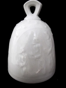 Cloche porcelaine Meissen Blanc de Chine crèche vacances 3,5 x 2,5" - Photo 1/6