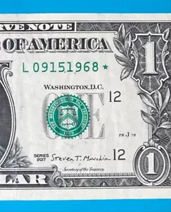 September 15, 1968 : L 09151968 * BIRTHDAY Note $1 One Dollar Bill - Picture 1 of 3